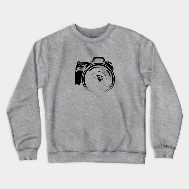 Camera DSLR Ultra Wide-Angle Lens Photographer Crewneck Sweatshirt by LucentJourneys